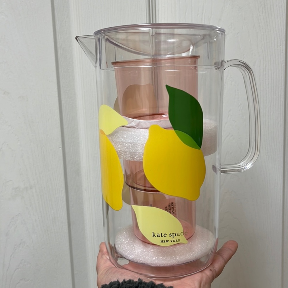 Lemon Kate Spade Pitcher and Cups